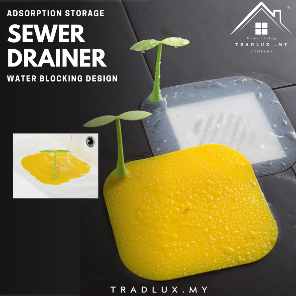 Sink Drainer Sewer Smell Removal Sealing Silicone Cover Lovely 3D grass ...