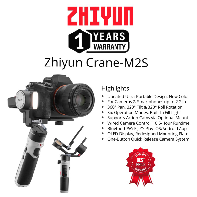 Zhiyun Crane-M2 S M2S 3-Axis handheld gimbal stabilizer original (1 ...