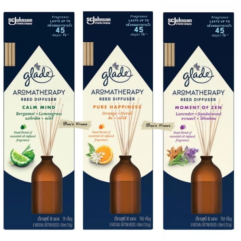 Glade Aromatherapy Reed Diffuser 80ml home toilet bedroom office air