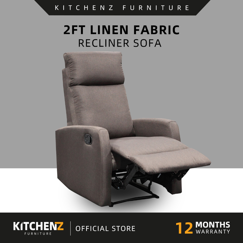 KitchenZ Sabah Recliner Sofa Recliner Chair 1 Seater Sofa Bed Kerusi
