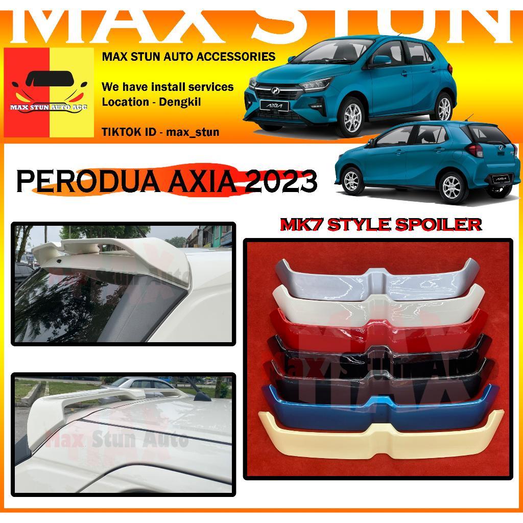 PERODUA AXIA 2023 MK7 SPOILER REAR TRUNK SPOILER AXIA BARU MK7 STYLE ...