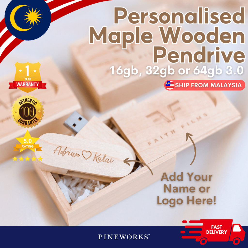 Custom LOGO Wooden USB flash drive 16GB 32GB 64GB Swivel Rectangular ...