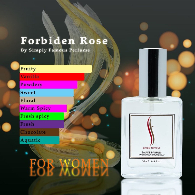 FORBIDDEN ROSE SIMPLY FAMOUS PERFUME Shopee Malaysia