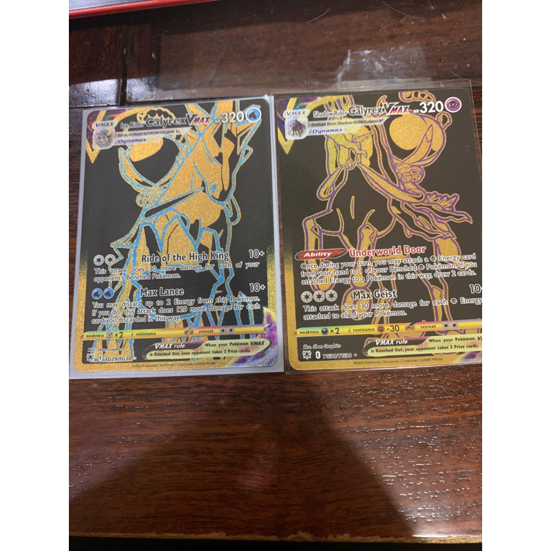 Pokemon Tcg - Shadow Rider Calyrex , ice rider Vmax Gold | Shopee Malaysia