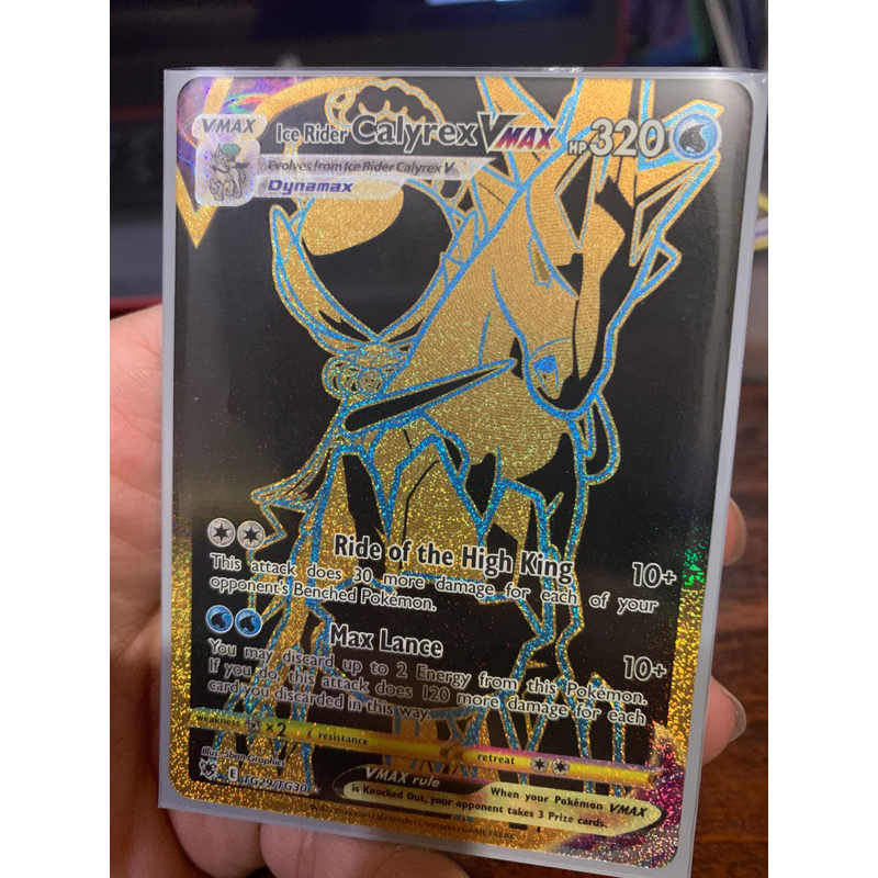 Pokemon Tcg - Shadow Rider Calyrex , ice rider Vmax Gold | Shopee Malaysia