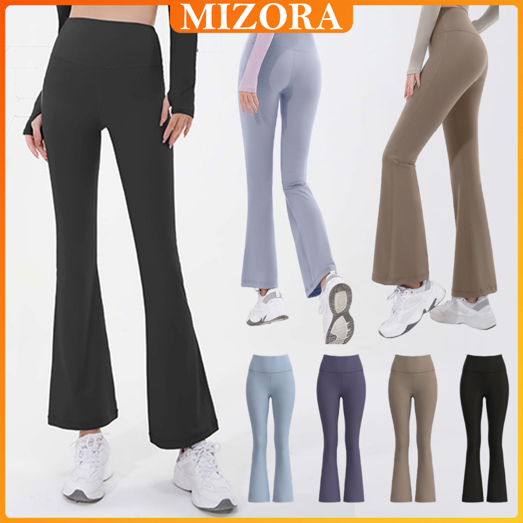 MIZORA Women High Waist Bootcut Pants Legging Flare Wide Leg Trousers ...