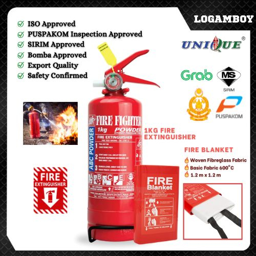 Mini Fireproof Pack 1kg Fire Extinguisher Fire Blanket ABC Powder Sirim ...