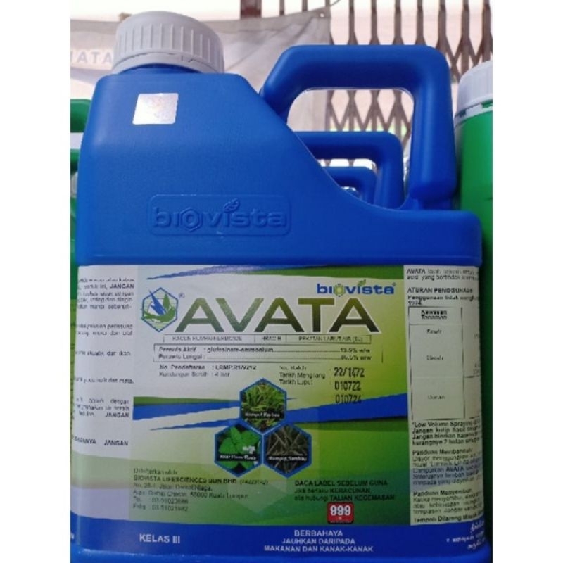 4L AVATA / RACUN RUMPUT GLUFOSINATE AMMONIUM 13.5% / TEPAT / BASTA ...