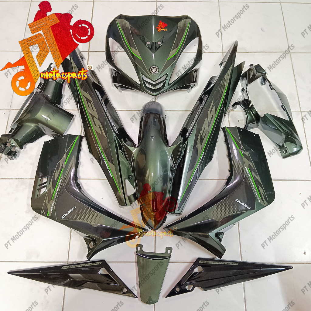 Yamaha LC 135 V1 Cover Set Hijau Lumut Exciter RC 80 Edition Green ...