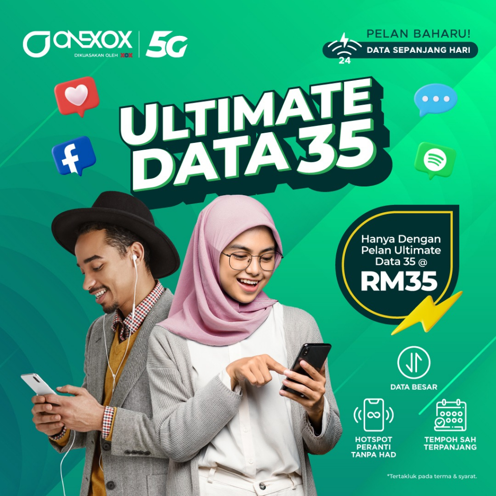 XOX Prepaid Unlimited Data 28 Bulan Tempoh Sah (28+8 bulan