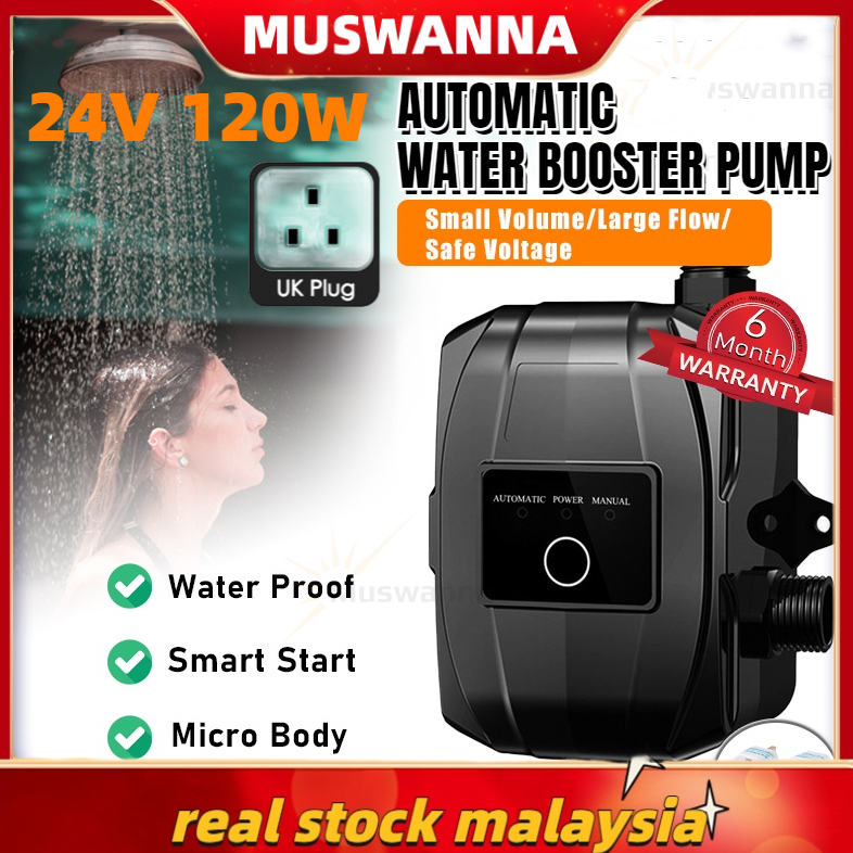 Water Booster Pump Brushless Pump 75Feet 24V 120W Auto Pressure