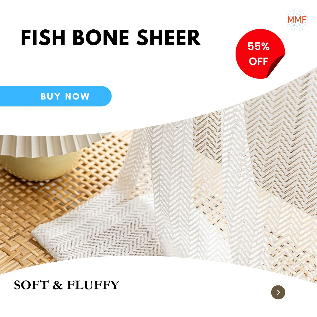 Jun15 LTD| Fish Bone sheer white sheer NEW ARRIVAL Hollow Pattern Tulle ...