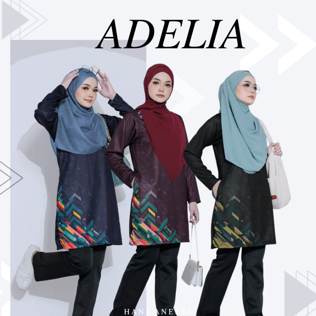 Tshirt Jersey Muslimah Humaira Adelia By Hd Jersey Microfiber Baju