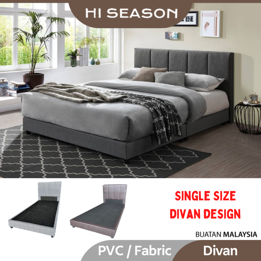 HI SEASON Single Size Wood Divan Bed Frame Bedframe Katil Bujang