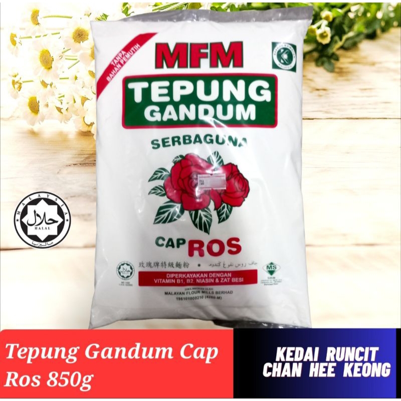 Tepung Gandum Serbaguna Cap Ros 850g Shopee Malaysia