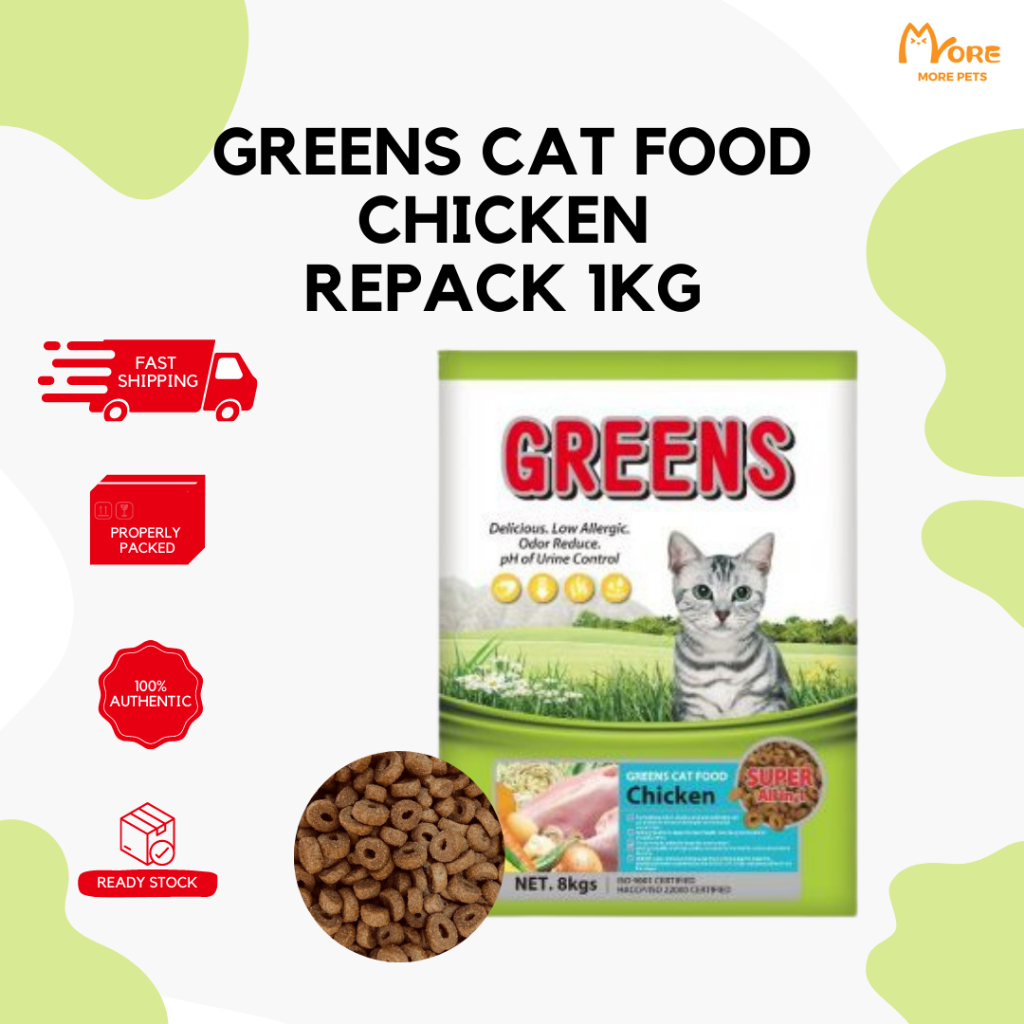 Greens Cat Food Chicken Repack 1kg Shopee Malaysia
