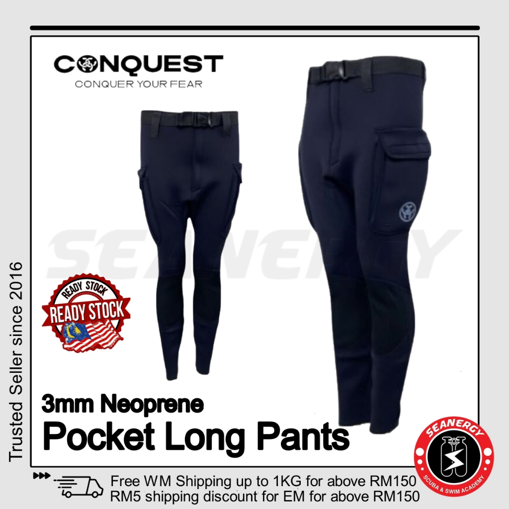 Conquest Wetsuit Men Long Pocket Pant Pocket Pant Cargo Pant CP001 3mm