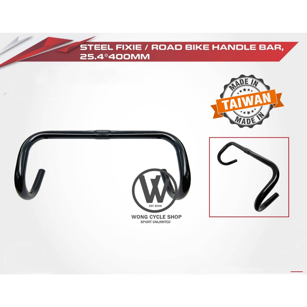 Wongcycleshop@Drop Bar Fixie handle bar for Classic Roadbike / DropBar ...