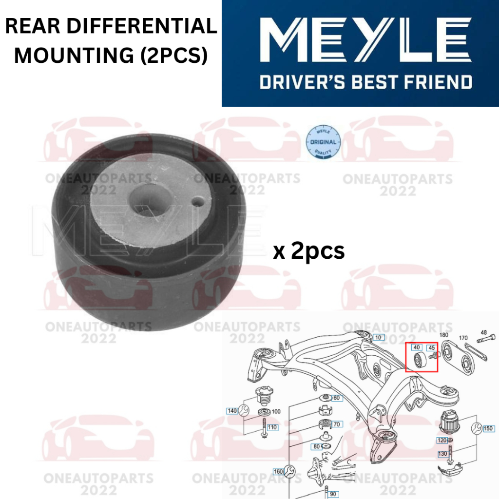 MEYLE GERMANY REAR SUBFRAME BUSH (2PCS) MERCEDES BENZ W203 W210 CL203 ...