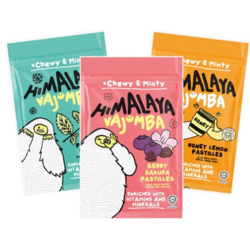 Himalaya Vajomba Pastilles 25g (Honey Lemon | Berry Sakura | Peppermint ...