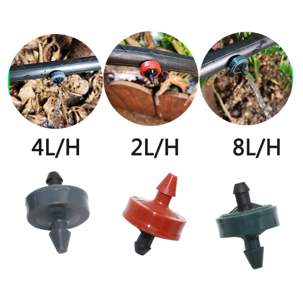 [100 Pcs] Pressure Compensating Drippers ( PCJ ) 2L/H 4L/H 8L/H
