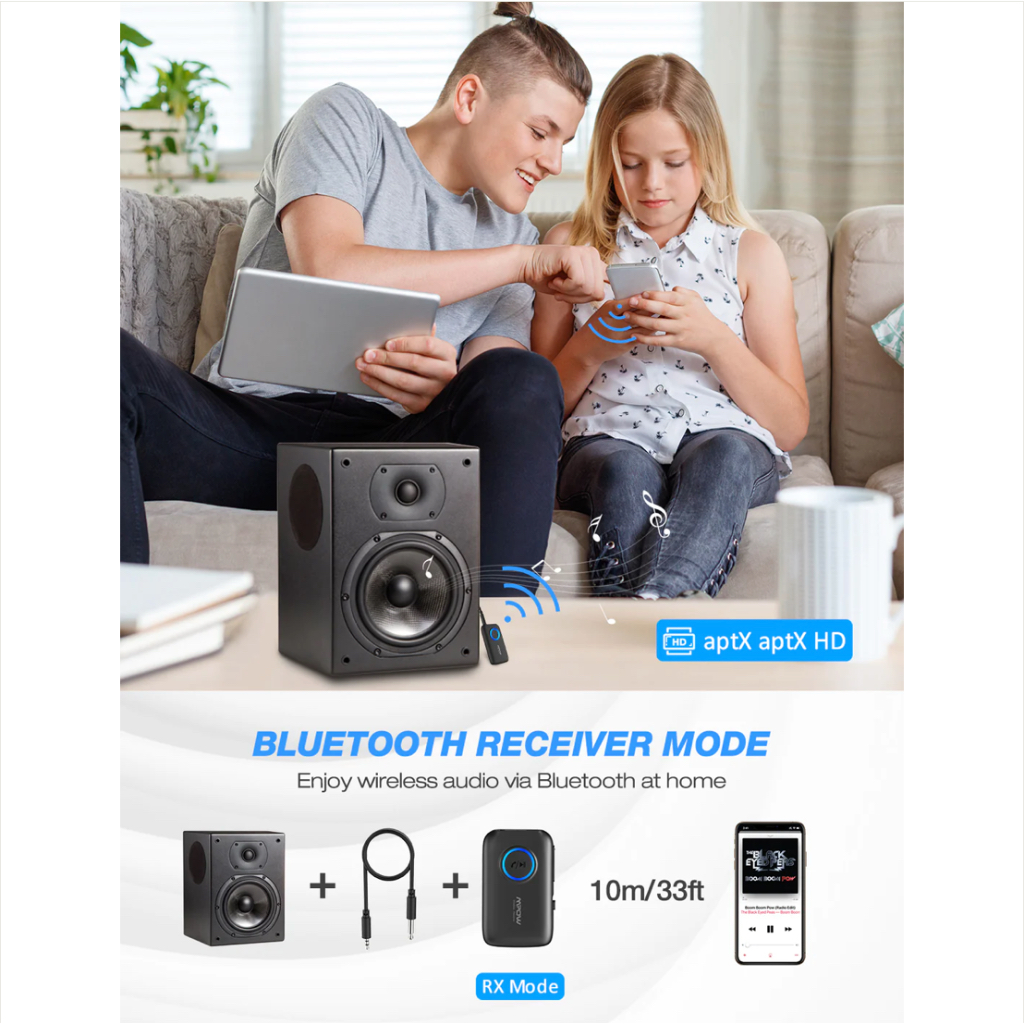Mpow bh390a bluetooth transmitter receiver hotsell