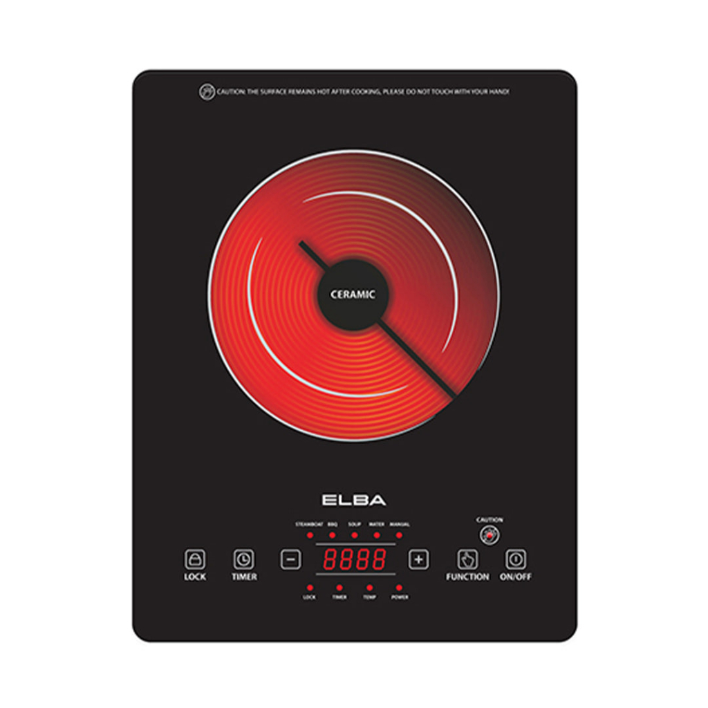 ELBA Ceramic Cooker / Induction Cooker 2000W BLACK (For Steamboat BBQ