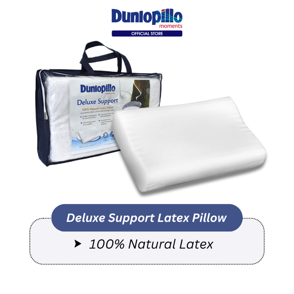 Dunlopillo Deluxe Support Contour Natural Latex Pillow Soft Anti