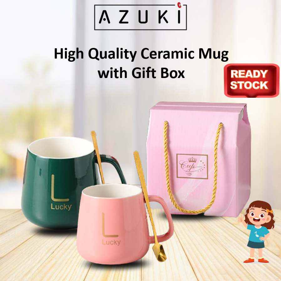 AZUKI Nordic Style Ceramic Mug Cup for Coffee Drinks Office Tea Cup