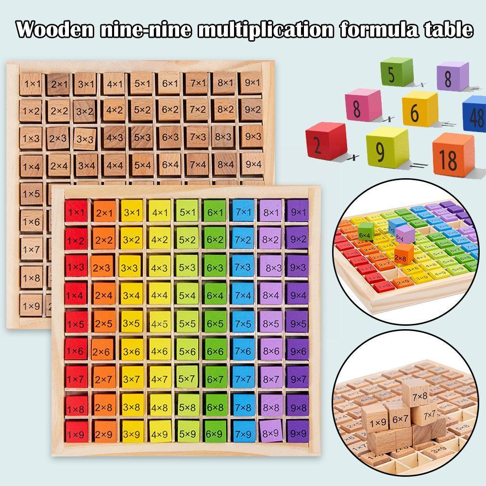 Ready Stock-Multiplication Games Times Table Tray Wooden Math Learning ...