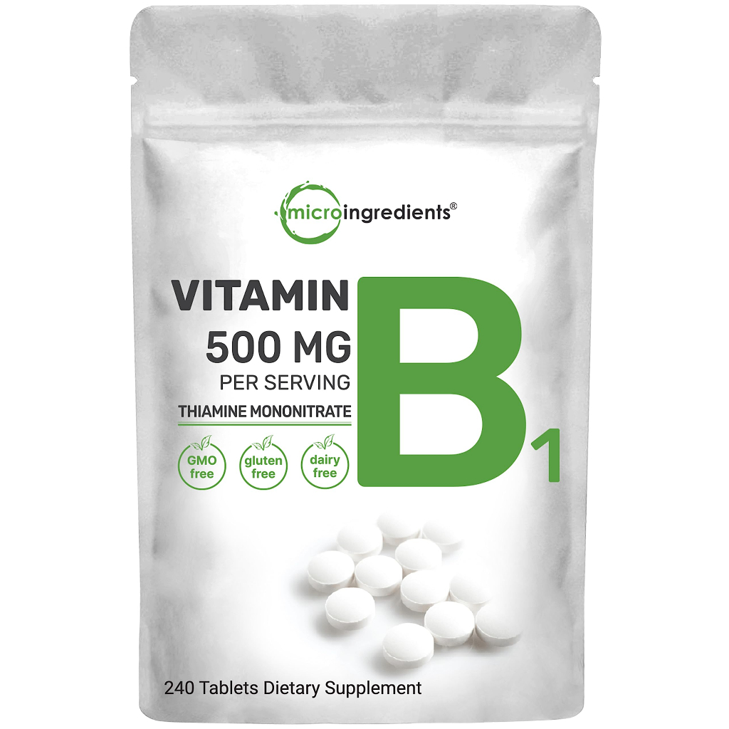 Micro Ingredients Vitamin B1 500mg Per Serving, 240 Tablets | Vitamin ...