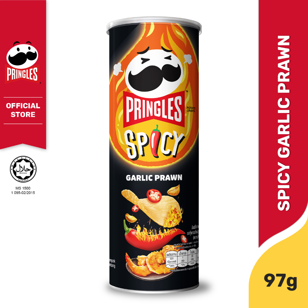 Pringles Potato Chips - Spicy Garlic Prawn (102g) | Shopee Malaysia