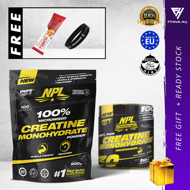 Npl 100 Creatine Monohydrate Micronized 150g500g Recovey Lean Muscle Strength Halal 6716