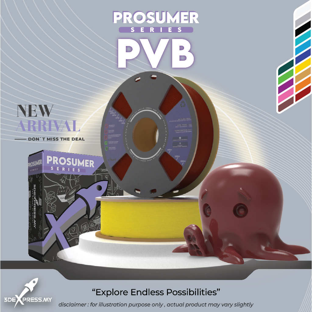 PVB 3D FILAMENT 1KG - PROSUMER Series