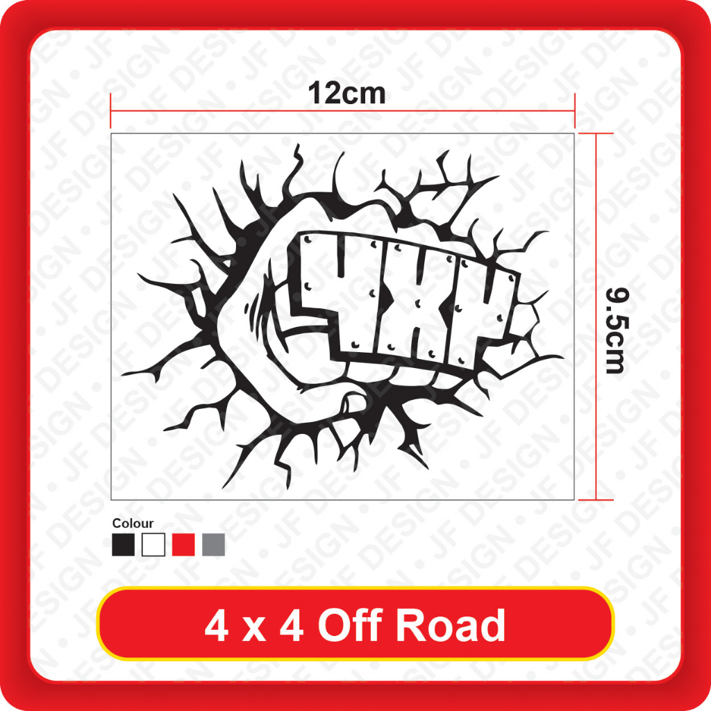 [395]Quality Car Sticker 4 x 4 Off Road[12cm x 9.5cm][Sticker Cutting ...