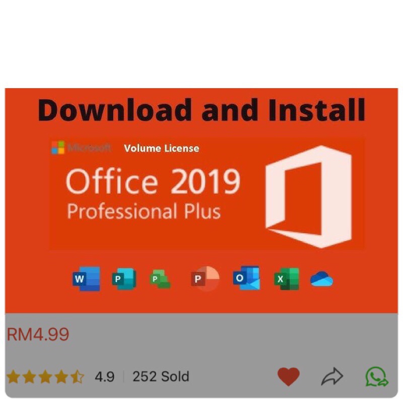 Ms Office 2019 Professional Plus Shopee Malaysia
