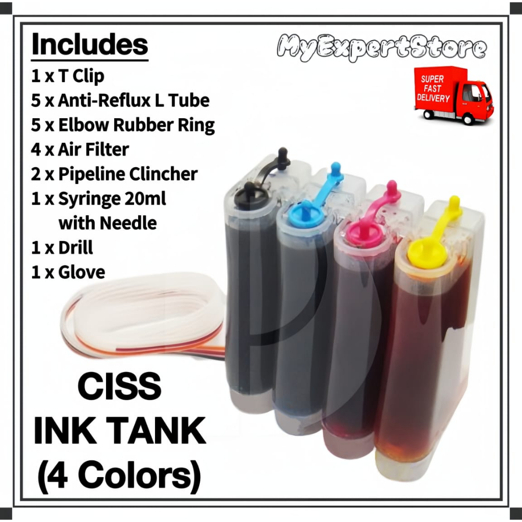 Ciss Ink Tank Continuous Diy Ink Supply System Included Accessories For Canon E510 E470 E410 6603