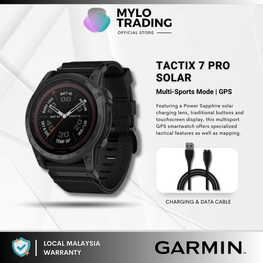  Garmin fēnix 7 Pro Solar, Multisport GPS Smartwatch, Built-in  Flashlight, Solar Charging Capability, Black : Electronics