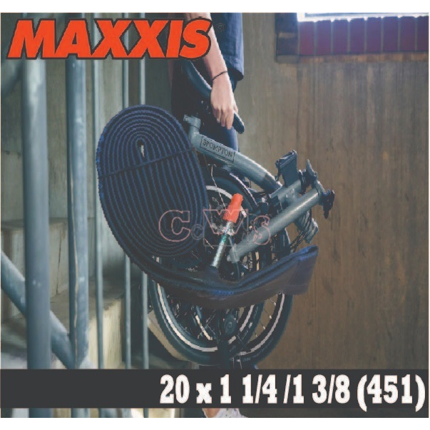 Maxxis Mini Inner Tube – 20 x 1 1/4 & 20 x 1 3/8, FV30mm (1 Pc ...