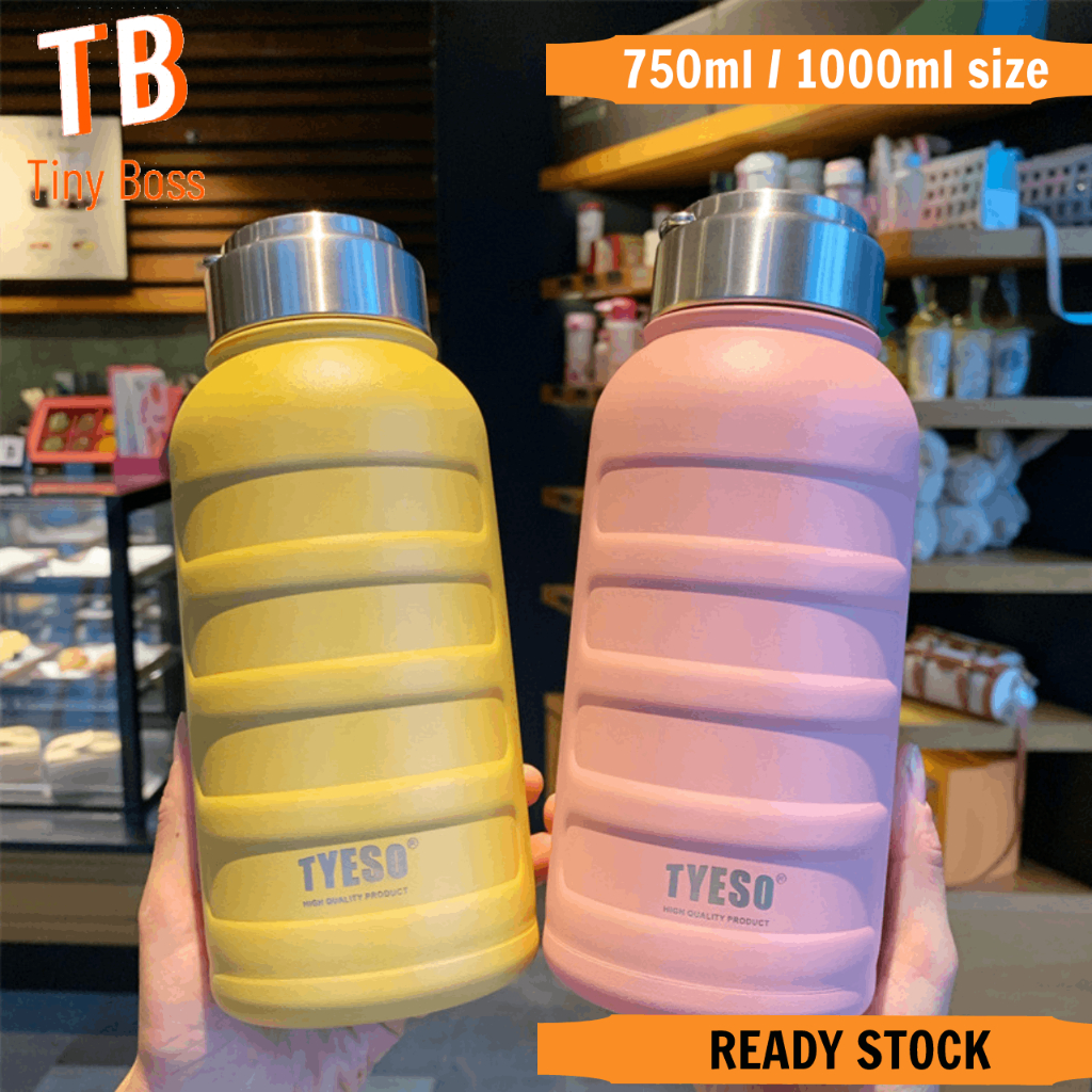 Tyeso 304 Stainless Steel Thermos Tumbler Bottle Handle Insulated Flask ...