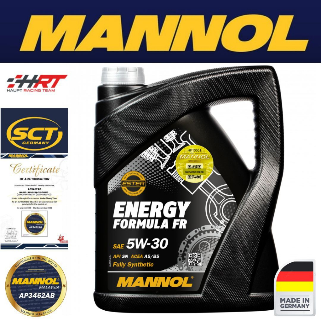 MANNOL Energy Formula FR 5W-30 (Made in GERMANY) - 5L Fully Synthetic ...