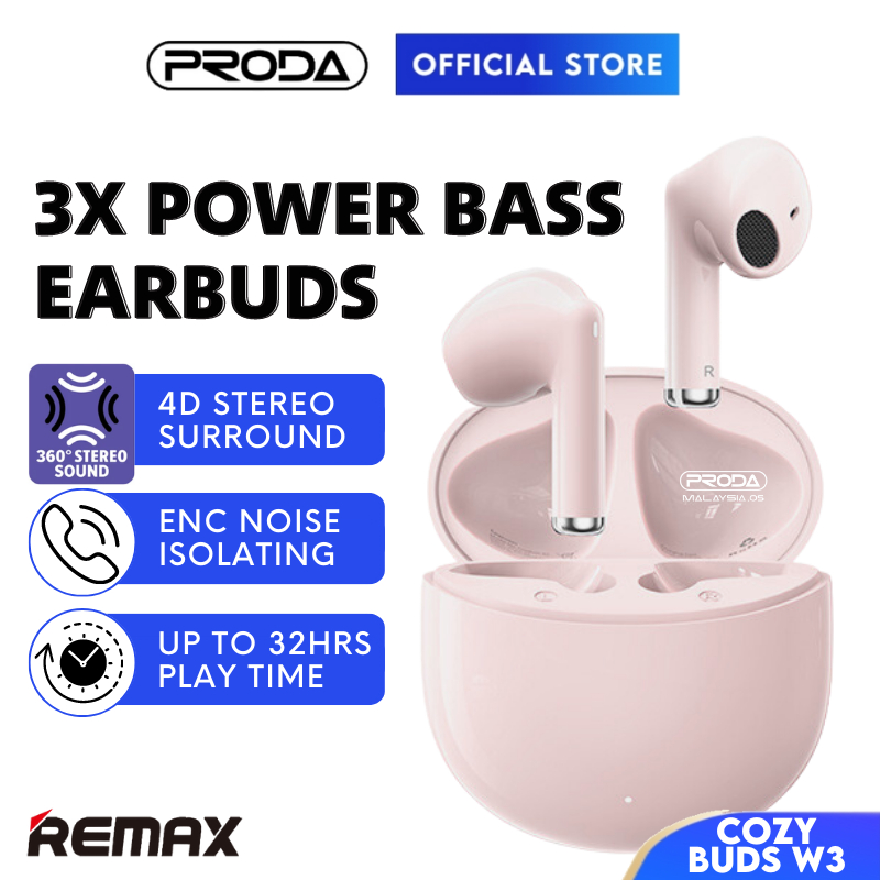 REMAX TWS Wireless Earbuds ENC Noise Cancelling Gaming Earbuds CozyBuds ...