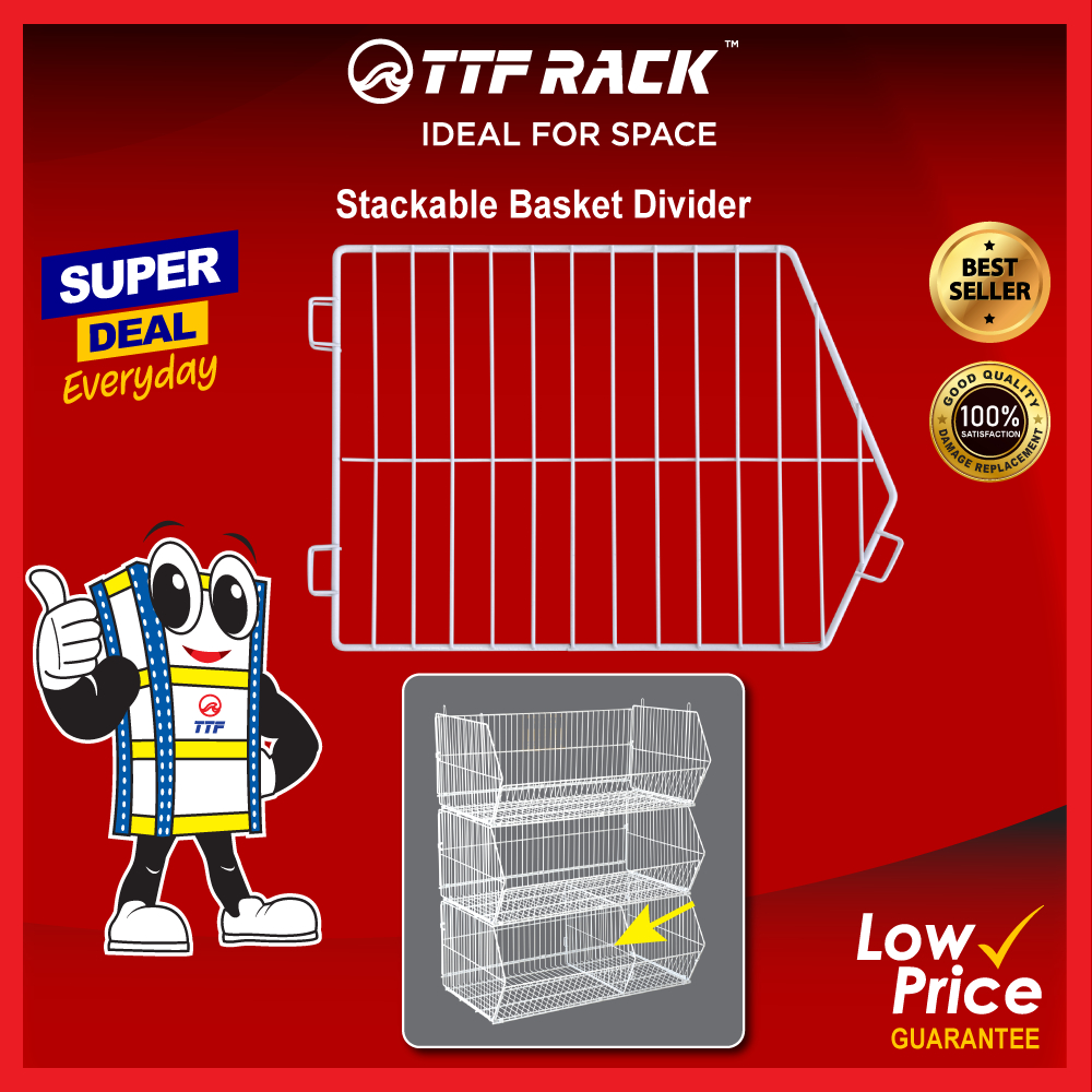 TTF Rack™ (SBD) Stackable Basket Divider For Stackable Basket Foldable ...