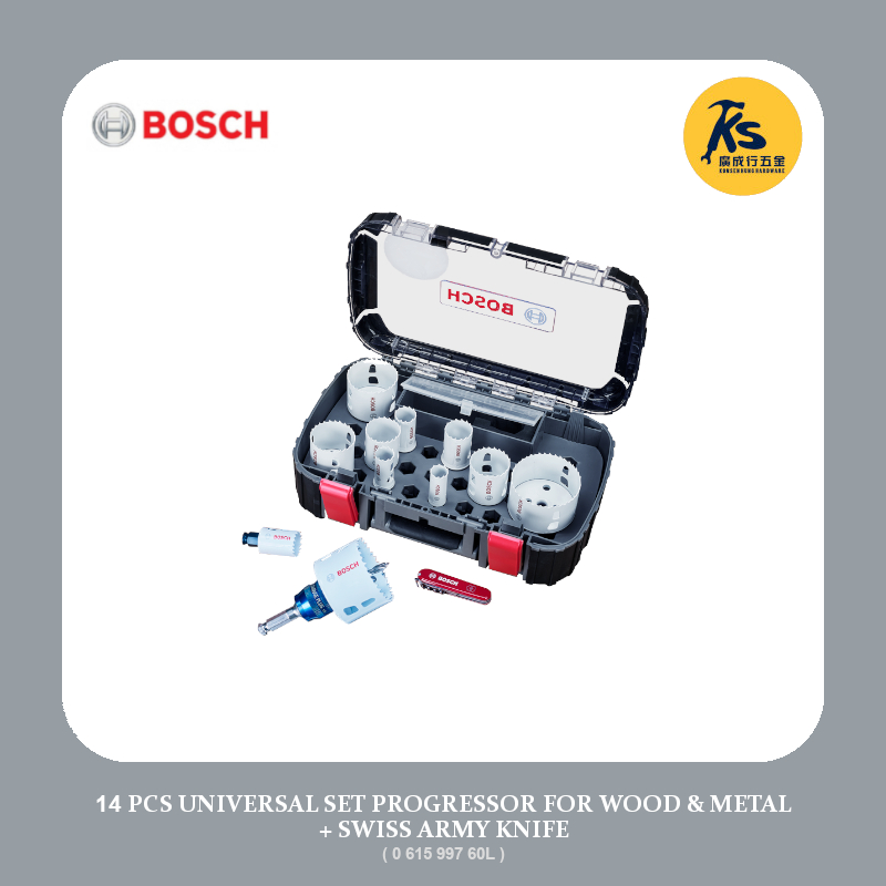 Bosch gatenzaagset Progressor for Wood and Metal 14-delige
