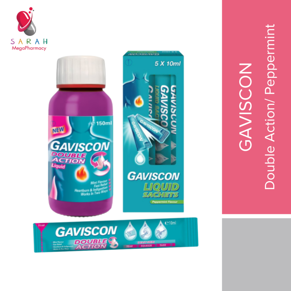GAVISCON Double Action Liquid 150ml/ Sachet 10ml 1's Peppermint