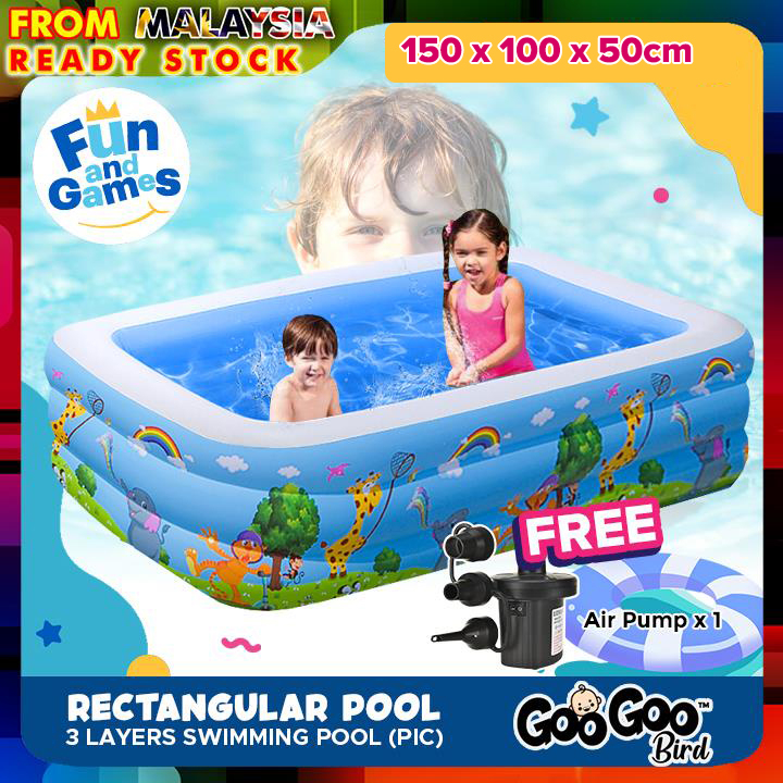 SL GooGoo Bird 1.5M 3 Layer Inflatable Swimming Pool Beach Crab Cartoon ...