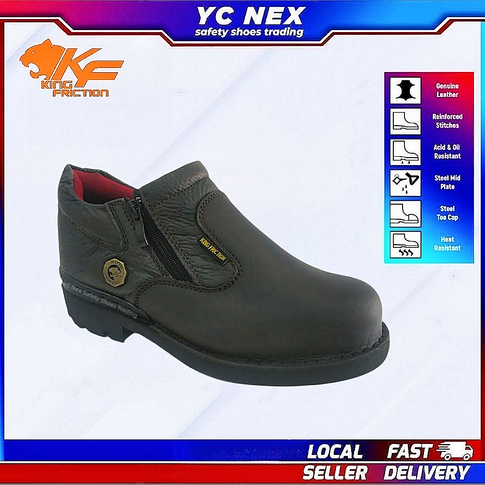 Safety Shoes King Friction 8000 Leather Quality Safety Boots Low Cut
