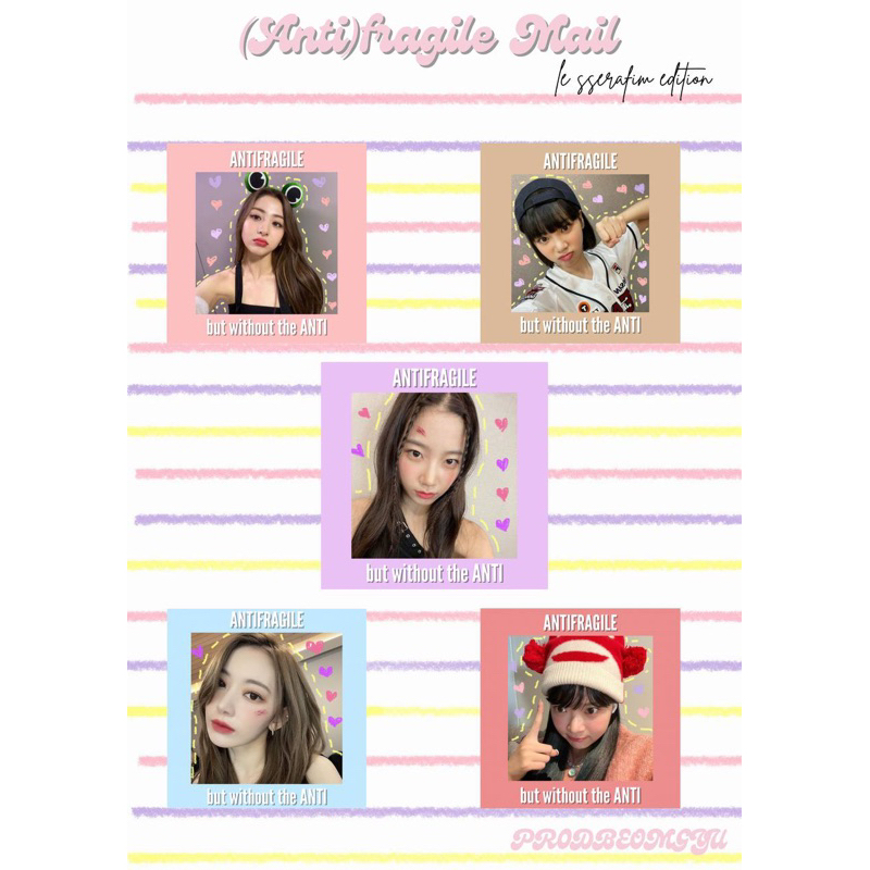 (ANTI)FRAGILE MAIL (le sserafim mail stickers) | Shopee Malaysia