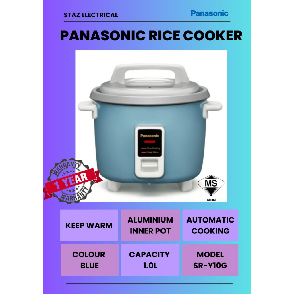 Panasonic Rice Cooker 1.0L (SRY10G) Shopee Malaysia