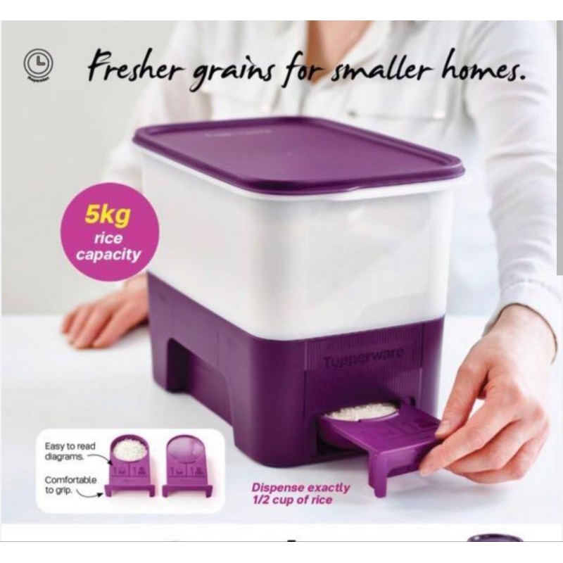 🏡 RICE DISPENSER JUNIOR 5KG Tupperware 🏡 | Shopee Malaysia